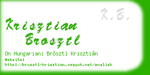krisztian brosztl business card