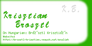 krisztian brosztl business card